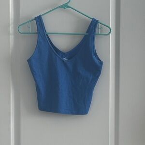 Hollister Deep Blue Ribbed Tank Top